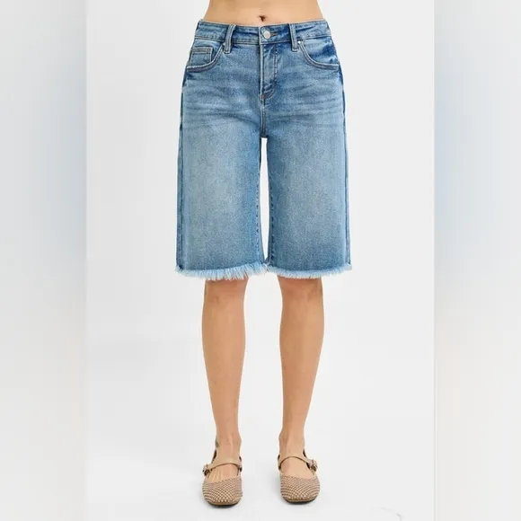 RISEN Tummy Control Mid Rise Fit Bermuda Shorts