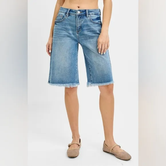 RISEN Tummy Control Mid Rise Fit Bermuda Shorts