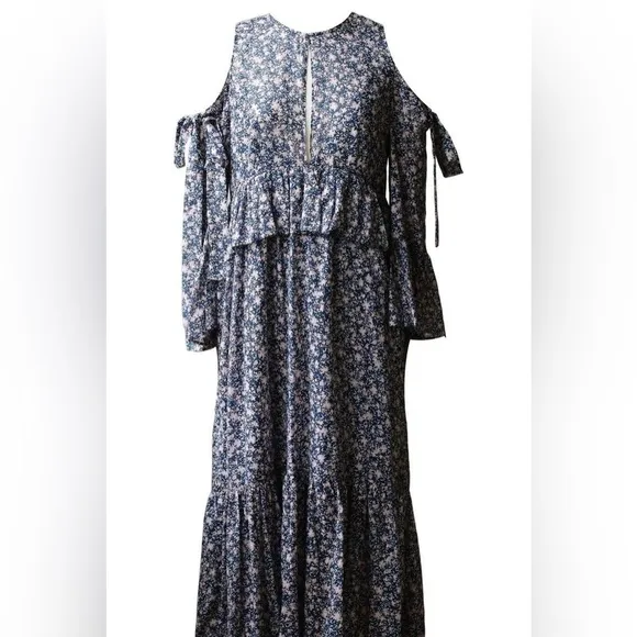 Robert Rodriguez Floral Cold Shoulder Dress maxi L