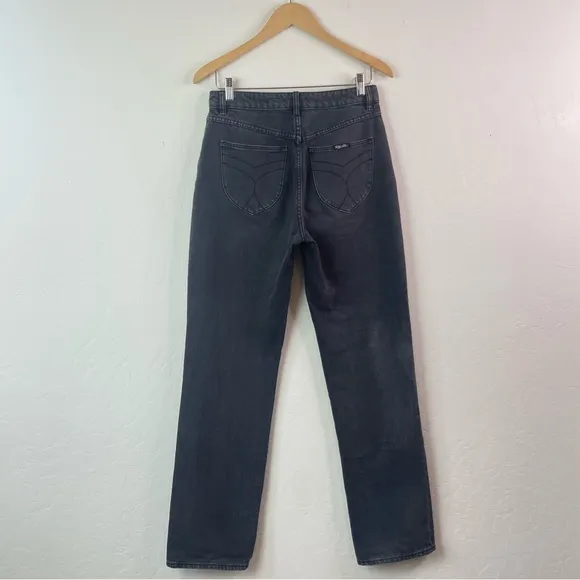 Rolla's Classic Straight High Rise Regular Fit Jeans in Vintage Black Size 27