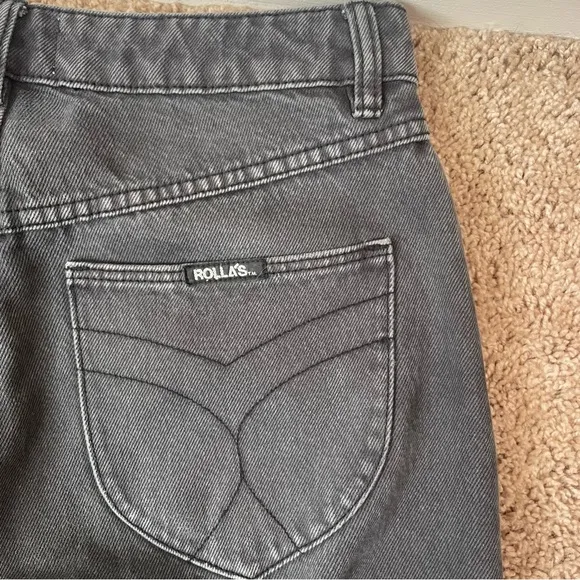 Rolla's Classic Straight High Rise Regular Fit Jeans in Vintage Black Size 27