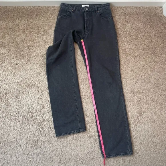 Rolla's Classic Straight High Rise Regular Fit Jeans in Vintage Black Size 27