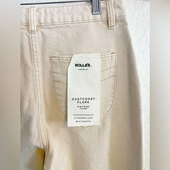 Rolla's Eastcoast Flare Jeans in beige natural NWT