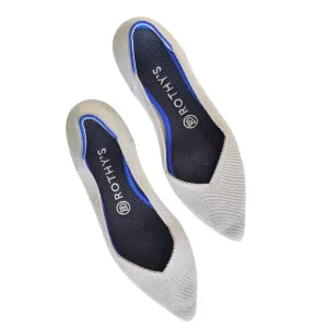 Rothy's &quot;The Point&quot; Light Grey Flax Birdseye Pointed Toe Flats in Size 8