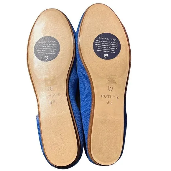 Rothys Flats 8.5 Blue Merino Tassel Loafer Limited Edition Wool Preppy Luxury