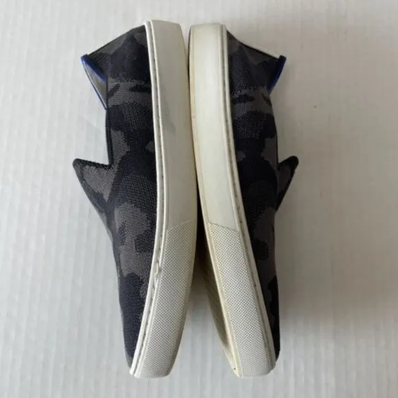 Rothy's Gray Camo Textile The Original Slip On Sneakers Size 8 Womens Loafers