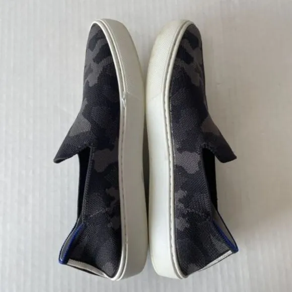 Rothy's Gray Camo Textile The Original Slip On Sneakers Size 8 Womens Loafers