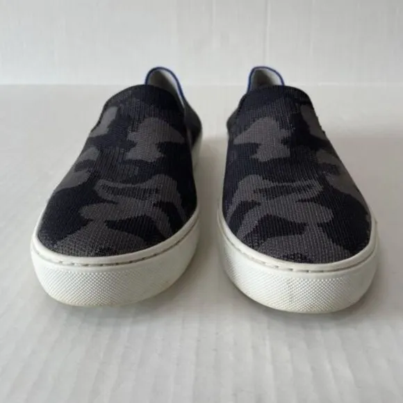 Rothy's Gray Camo Textile The Original Slip On Sneakers Size 8 Womens Loafers