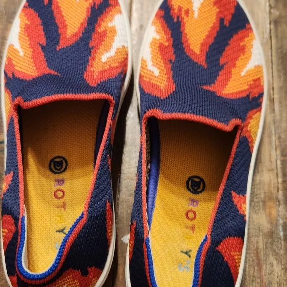 Rothy's Kids Sneakers - Red, Orange, and Blue