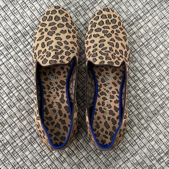 Rothys Loafer Spotted Leopard Print Loafer Sz 8