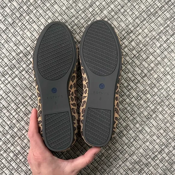 Rothys Loafer Spotted Leopard Print Loafer Sz 8