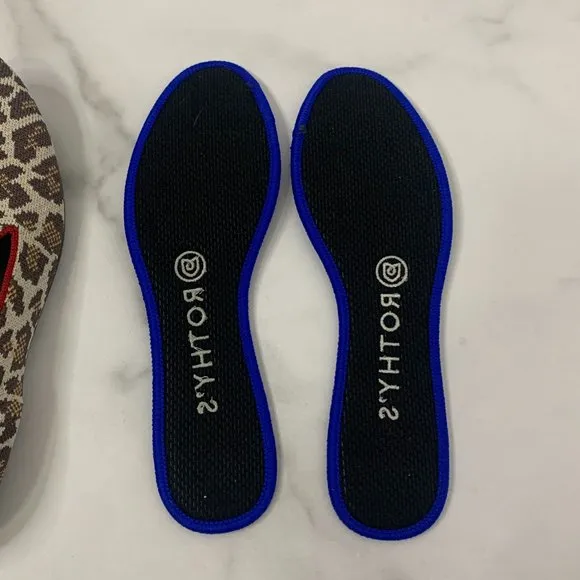 Rothys mocha spot leopard print slip-on loafers Size 7