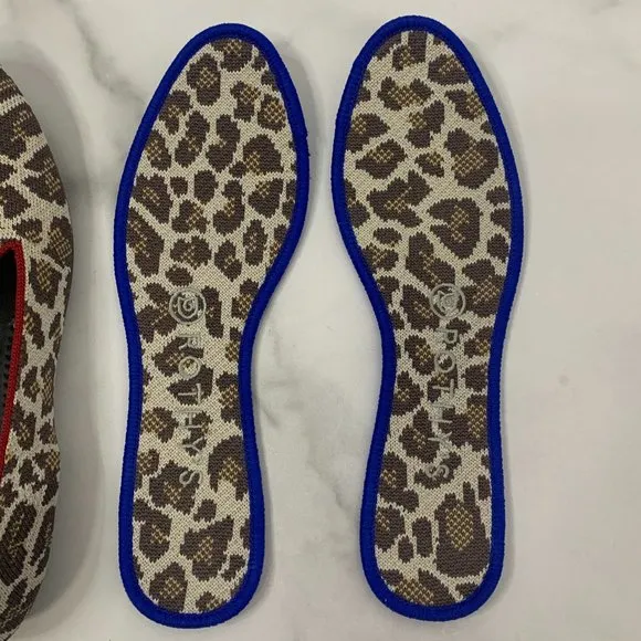 Rothys mocha spot leopard print slip-on loafers Size 7