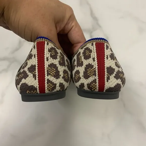Rothys mocha spot leopard print slip-on loafers Size 7