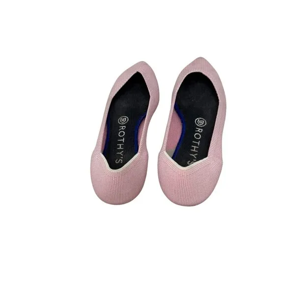 Rothys Point Toe Slip On Ballet Flats Light Pink Work Career Office Womens 7
