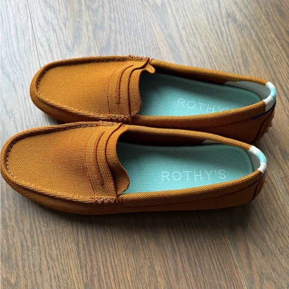Rothy’s The Driver in Cognac Slip On Loafers Flat Comfort Office Professional 11