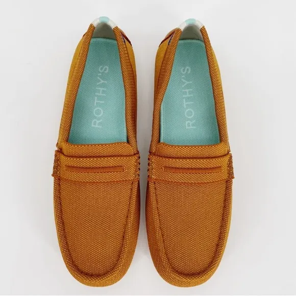 Rothy’s The Driver in Cognac Slip On Loafers Flat Comfort Office Professional 11