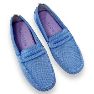 Rothys The Driver Seaside Light Blue Textile Slip On Loafers Women's Size 13