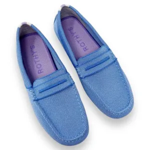 Rothys The Driver Seaside Light Blue Textile Slip On Loafers Women's Size 13