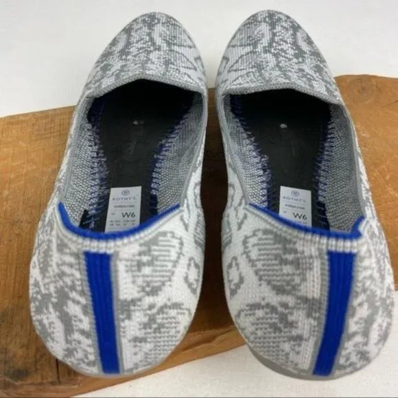 Rothy's The Loafer Ivory Grey Snake NYE Secret Release Limited Edition Flats 6