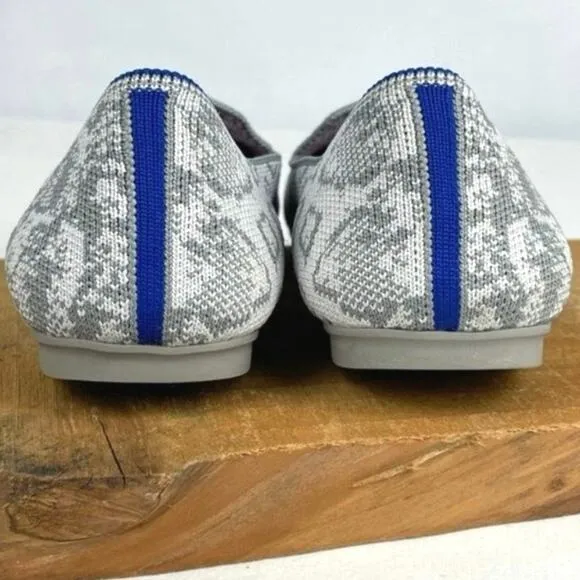 Rothy's The Loafer Ivory Grey Snake NYE Secret Release Limited Edition Flats 6