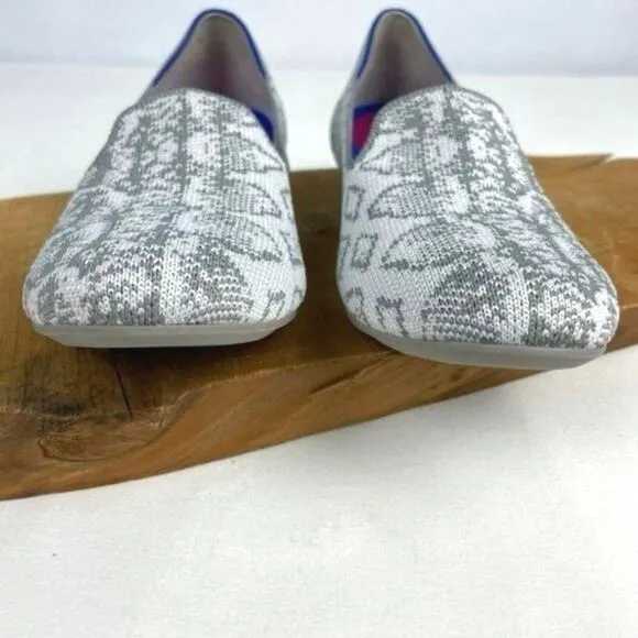Rothy's The Loafer Ivory Grey Snake NYE Secret Release Limited Edition Flats 6