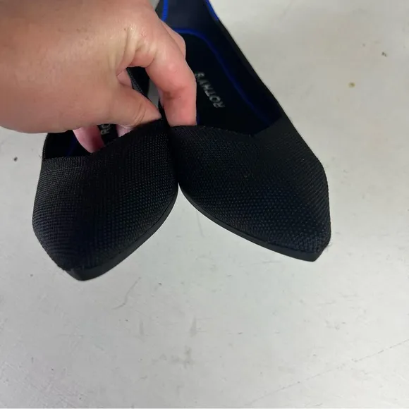 ROTHYS- The Point Ballet Flats Black Professional Work Career Slip On Shoes
