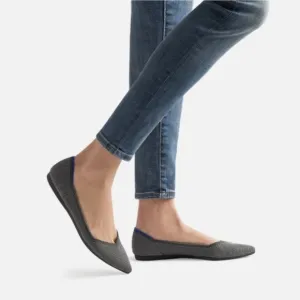 Rothy's The Point Birdseye Flats in Cloud Grey