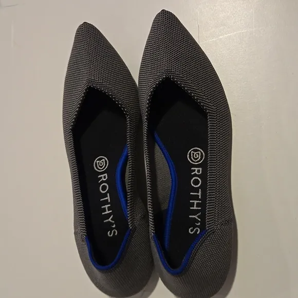Rothy's The Point Birdseye Flats in Cloud Grey