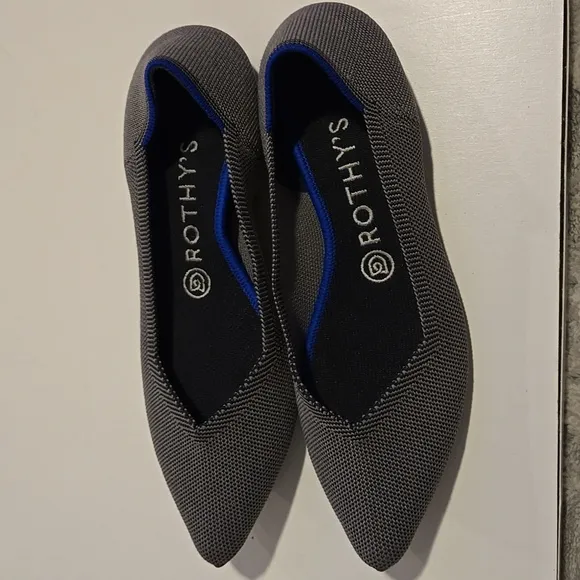 Rothy's The Point Birdseye Flats in Cloud Grey