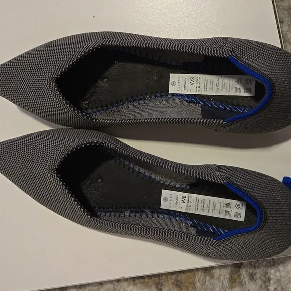 Rothy's The Point Birdseye Flats in Cloud Grey