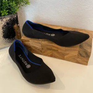 Rothy’s The Point Black Pointed Toe Ballet Flats Size 9