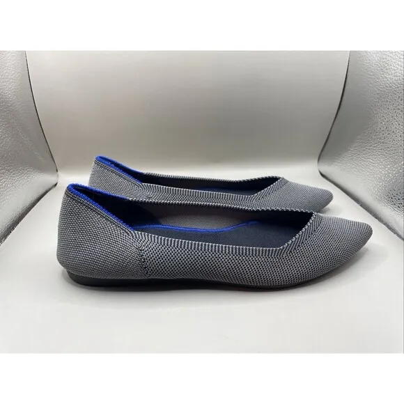 Rothys The Point Cloud Birdseye Pointed Ballet Flat Shoes Womens 8.5 China