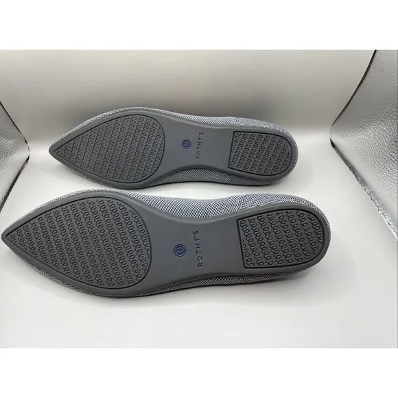 Rothys The Point Cloud Birdseye Pointed Ballet Flat Shoes Womens 8.5 China
