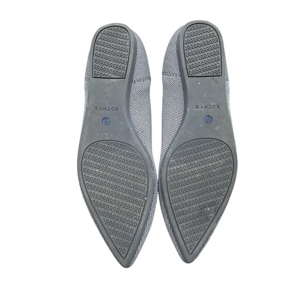 Rothy’s The Point cloud slip-on flats knit grey women’s 11