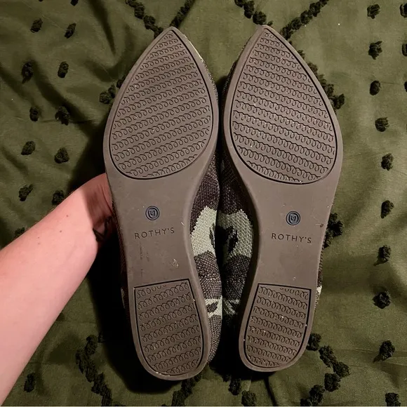 Rothy’s The Point Flats – Camo Print – Size 9