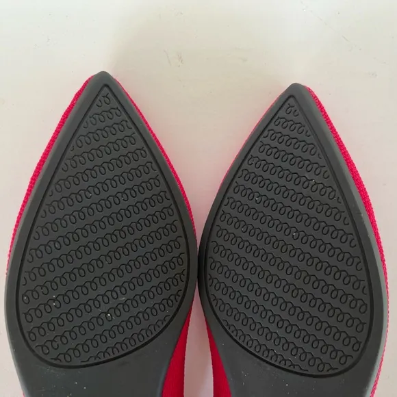 Rothy’s The Point Flats Chili Red Pointed Toe Shoes, size 9