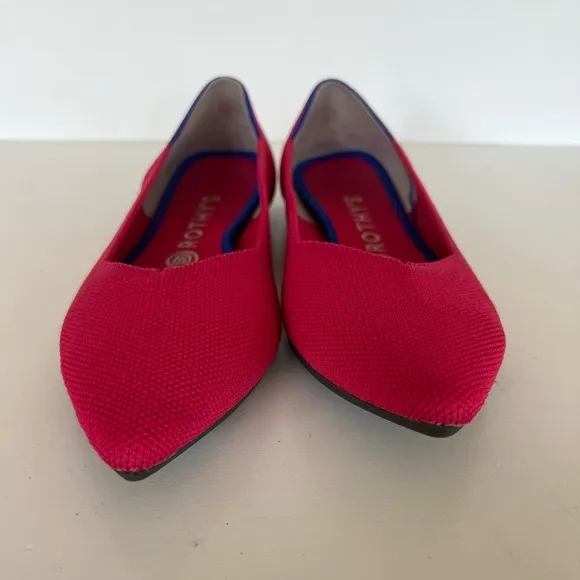 Rothy’s The Point Flats Chili Red Pointed Toe Shoes, size 9
