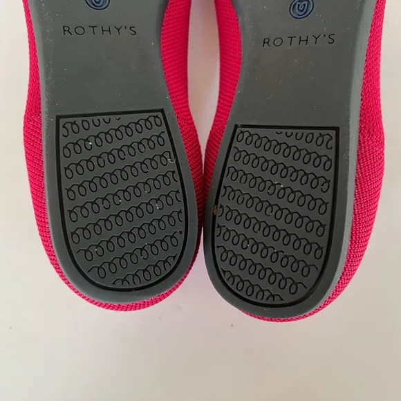 Rothy’s The Point Flats Chili Red Pointed Toe Shoes, size 9