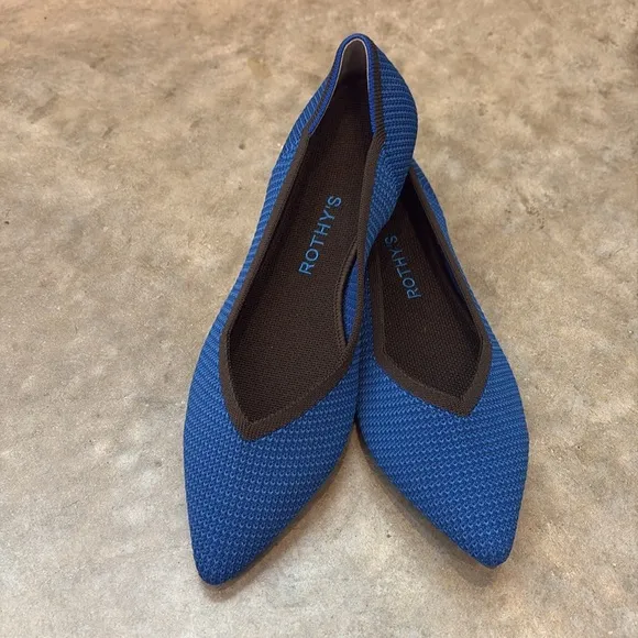 Rothy’s The Point Flats – Lazuli Blue, Size 10.5, EUC