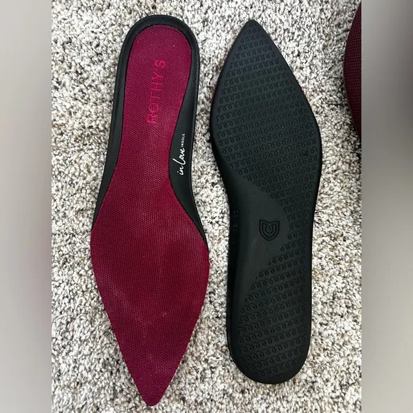 Rothy's The Point In Love Insole Cabernet Color Woman’s Size 8