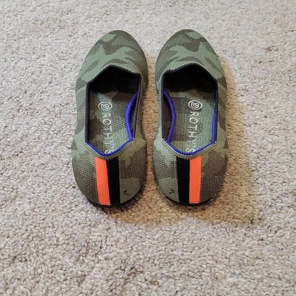 Rothy's Women's Loafers Olive Shoes Camoflage Size 8.5