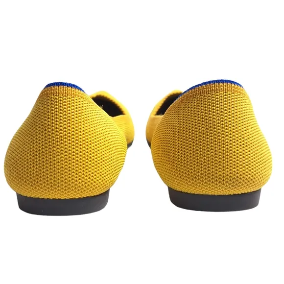 Rothy’s Womens Yellow Marigold‎ Pointed Toe Slip On Flats Ballet Style Size 7.5