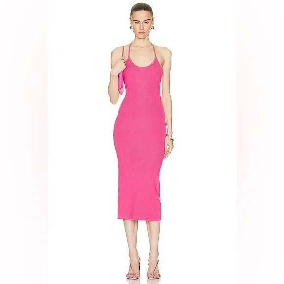 Sablyn Bennet Dress in Pink Pepper Sleeveless Midi Size Small