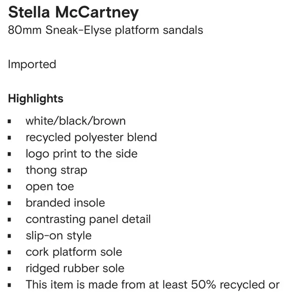 SALE! ❤️ NEW STELLA MCCARTNEY SNEAK-ELYSE SANDALS
