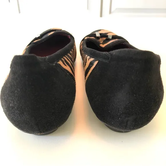 Salvatore Ferragamo Animal Print Calf Hair Flats Made in Italy Women’s 7.5 Shoes