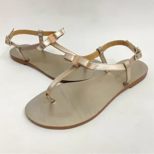 Salvatore Ferragamo “My Ferragamo” Women’s Thong Sandals Flat Ankle Strap 8 M