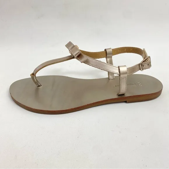 Salvatore Ferragamo “My Ferragamo” Women’s Thong Sandals Flat Ankle Strap 8 M