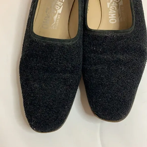 Salvatore Ferragamo Womens Square Toe Slip On Ballet Flats Driving Loafers 7.5