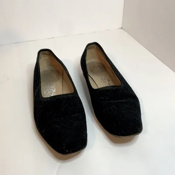 Salvatore Ferragamo Womens Square Toe Slip On Ballet Flats Driving Loafers 7.5